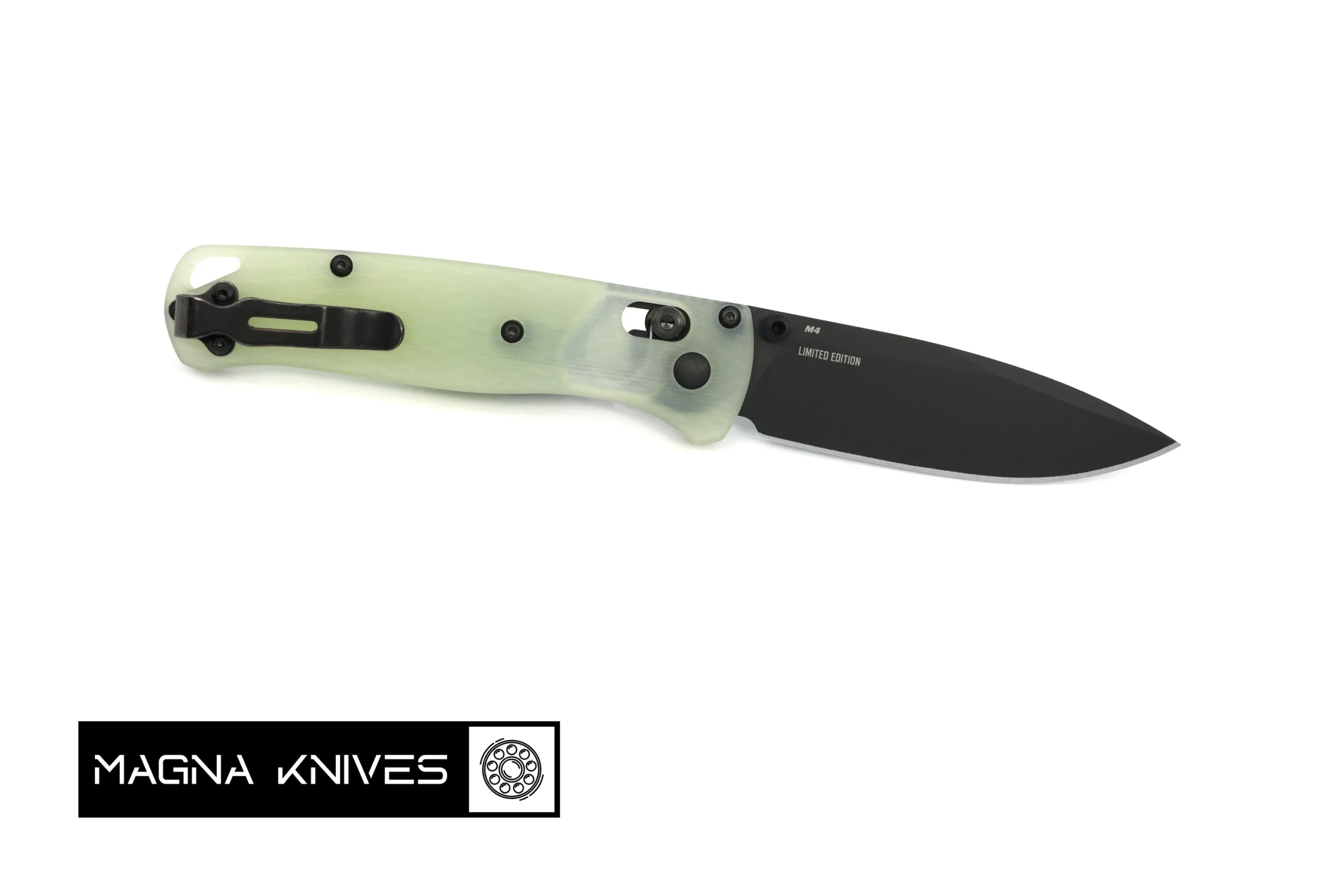Custom Mini Grip • Jade G-10, black hardware, black PVD on 20cv, black  bugout clip : r/knifeclub